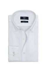 MICRO PATTERN OFFICE SHIRT-WHT/LINING