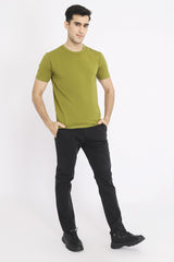 PREMIUM COTTON CREW NECK TEE-OLIVE