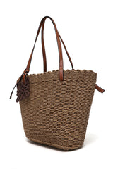 MARBELLA WEAVE CARRYALL-KHAKI