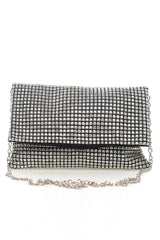 GLAM CRYSTAL EVENING CLUTCH-SILVER