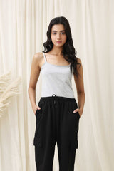 ESSENTIAL SPEGHETTI STRAP CAMI-GREY