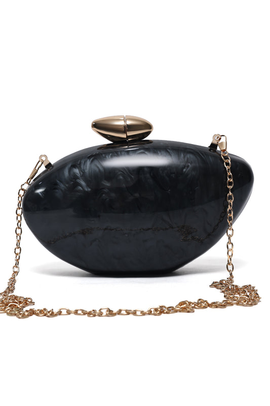 AZMIRA SHELL CLUTCH-BLACK