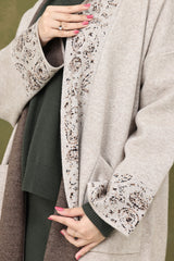 ORNATE EASE SWEATER-BEIGE