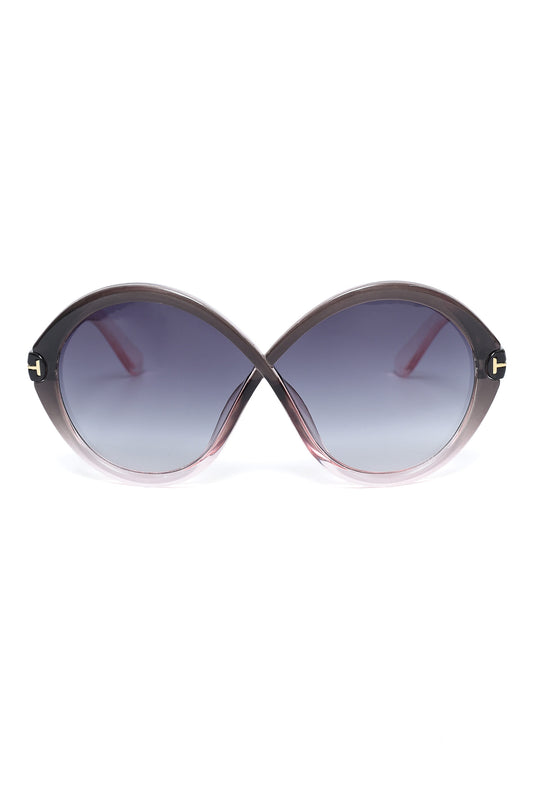 BUTTERFLY FRAME FASHION SUNGLASSES-BLACK