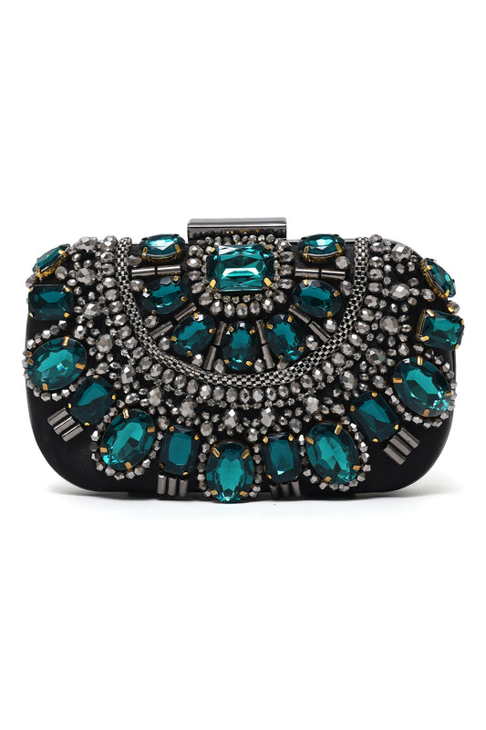 ROYAL CONSTELLATION JEWEL CLUTCH-GREEN