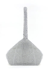TRIANGLE BLING CLUTCH-SILVER