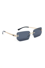 FUTURISTIC STATEMENT SUNGLASSES-BLACK