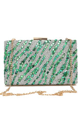 MOSIAC STATEMENT CLUTCH-GREEN