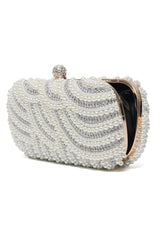 EMPRESS EVENING CLUTCH-WHITE