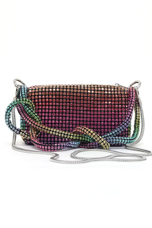 BLING CLUTCH BAG WITH STRAP-MULTI