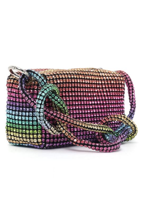 BLING CLUTCH BAG WITH STRAP-MULTI
