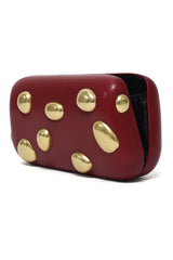 GOLDEN STUD CLUTCH-RED