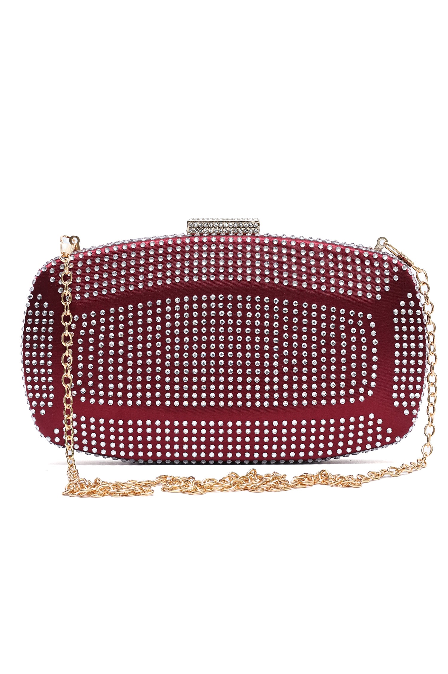 SLEEK LUXURIOUS CLUTCH-MAROON