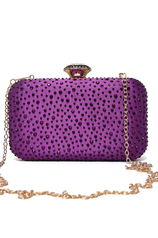 CLASSIC TIMELESS CLUTCH-PURPLE
