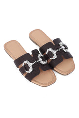 GLITZ GLAM SLIDES-BROWN