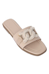 MARINA TWIST SLIDE-BEIGE