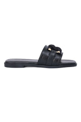 MARINA TWIST SLIDE-BLACK