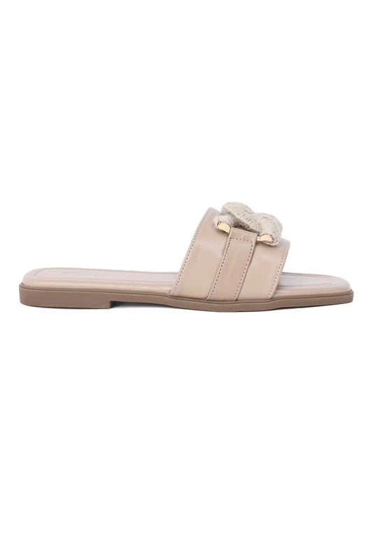 MARINA TWIST SLIDE-BEIGE