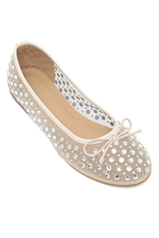 TWINKLE MESH EMBELLISHED-BEIGE