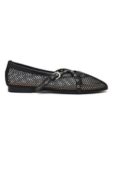 NET RUSH CROSSBODY FLATS-BLACK