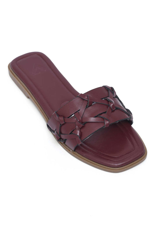 TESSRA SLIDE-BURGUNDY