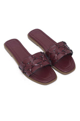 TESSRA SLIDE-BURGUNDY