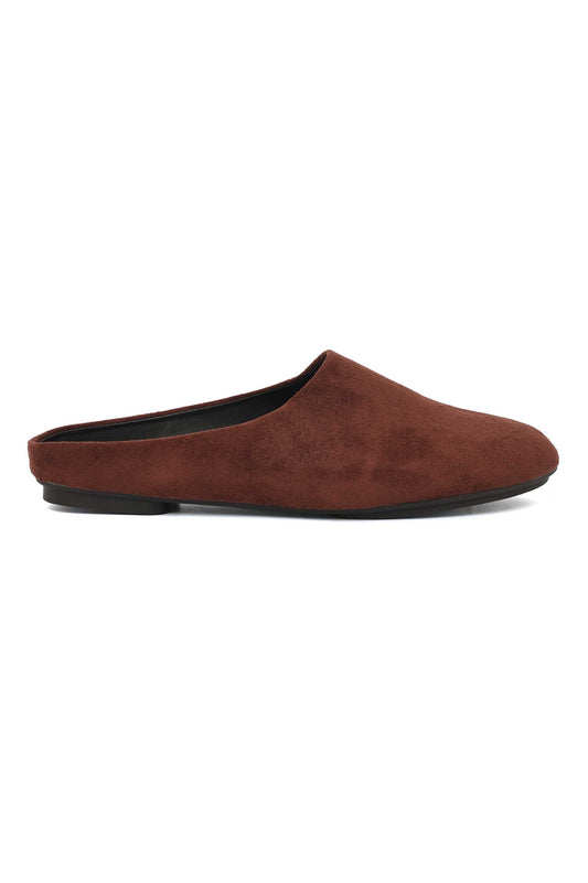 PLUSH TOUCH MULE-BROWN