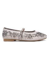 FLORAL MESH BALLERINAS-GUN