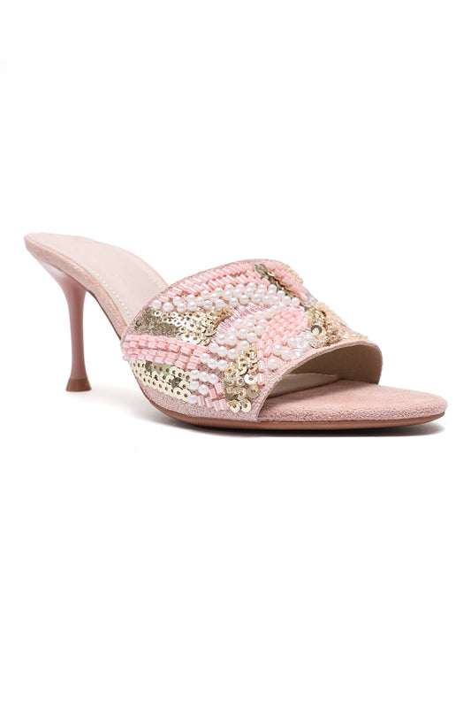 BLOOM STILETTO HEELS-PINK