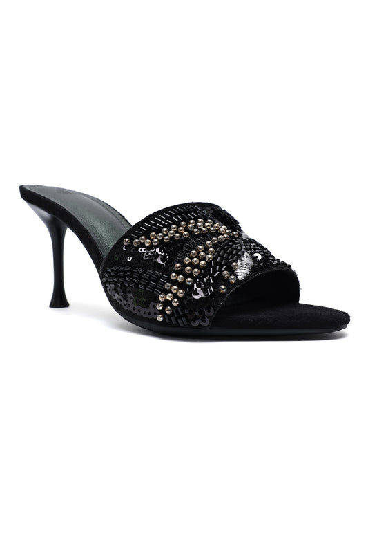 BLOOM STILETTO HEELS-BLACK