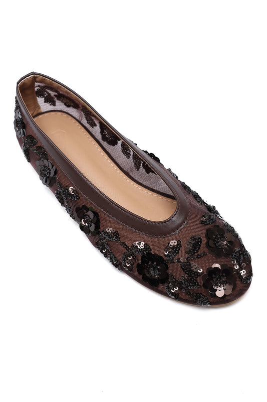 PETAL OCCASION FLATS-BROWN