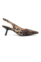 WILD GLAMOUR SLINGBACK HEELS-LEOPARD