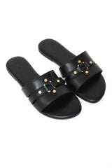 DUSK STUD SLIDE-BLACK