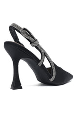 REGAL POINTED SLING HEEL-BLACK