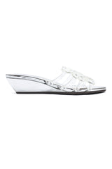 LOOP WEDGE SEMI HEEL-SILVER