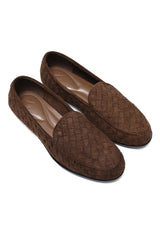 TEXTURED DRESS LOAFERS-OLIVE