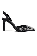 STARDUST JEWEL SLINGBACK HEELS-BLACK