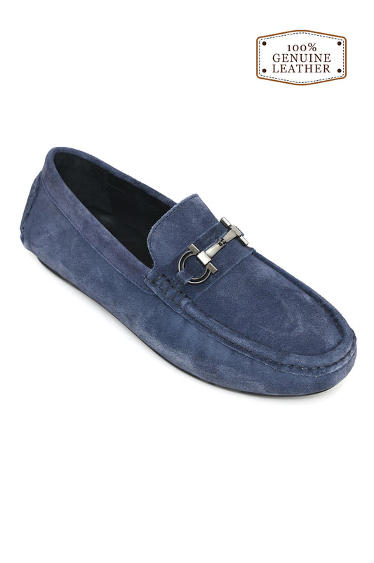 LUXURIOUS NAVY SUEDE LOAFER-NAVY