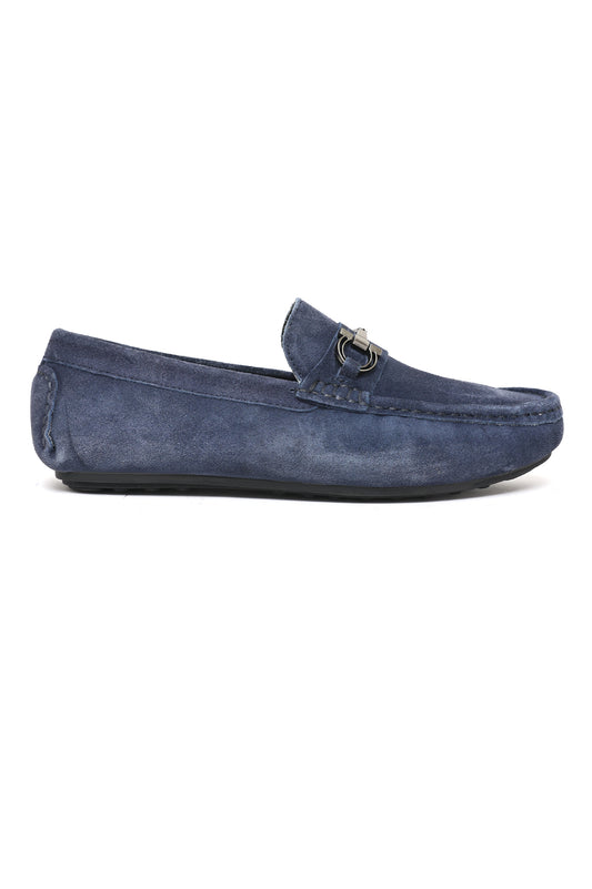 LUXURIOUS NAVY SUEDE LOAFER-NAVY