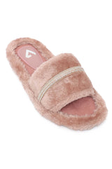 ELEGANT FURRY SLIDE-PINK