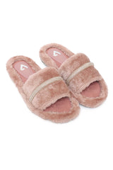 ELEGANT FURRY SLIDE-PINK