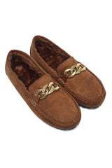 DECORATIVE CHAIN LOAFER-TAN