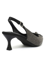 CRYSTAL BOW BLOOM SLINGBACK-PEWTER