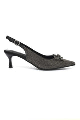 CRYSTAL BOW BLOOM SLINGBACK-PEWTER