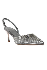 RHINESTONE EMBELLISHED HEELS-GUN