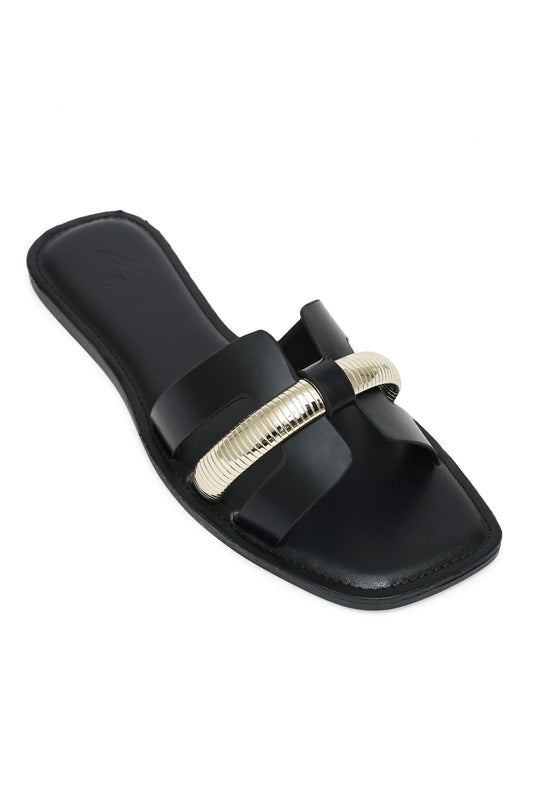 METAL ACCENT SLIDE-BLACK