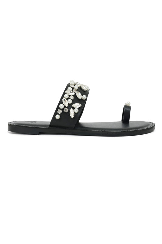 LUXORA PEARL GLITZ SLIDE-BLACK