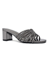RADIANT RHINESTONE BLOCK HEEL-PEWTER