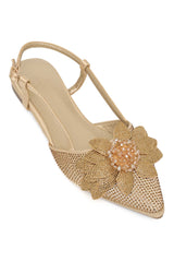 PETAL FLARE FLAT-GOLD