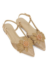 PETAL FLARE FLAT-GOLD